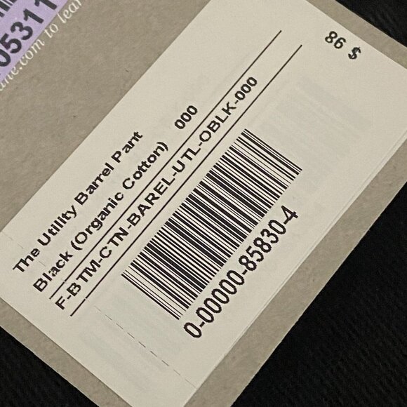 Everlane The Utility Barrel Pant High-Rise Crop in Black Size 000 - Picture 8 of 11